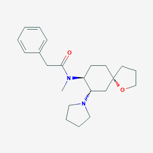 molecular formula C22H32N2O2 B211171 n-Methyl-2-phenyl-n-[(5r,7s,8s)-7-(pyrrolidin-1-yl)-1-oxaspiro[4.5]dec-8-yl]acetamide CAS No. 96744-75-1