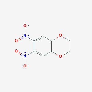 molecular formula C8H6N2O6 B021119 6,7-Dinitro-2,3-dihydro-benzo[1,4]dioxime CAS No. 57356-48-6