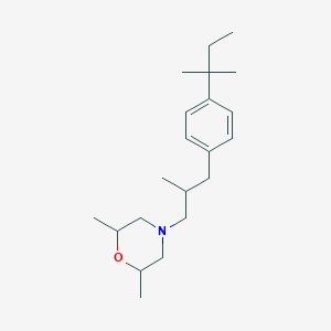 molecular formula C21H36ClNO B211401 Morpholine, 4-(3-(4-(1,1-dimethylpropyl)phenyl)-2-methylpropyl)-2,6-dimethyl- CAS No. 67467-83-8