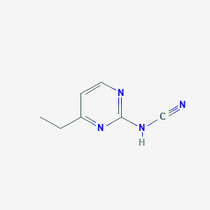 molecular formula C7H8N4 B021146 Cyanamide, (4-ethyl-2-pyrimidinyl)-(9CI) CAS No. 102739-39-9