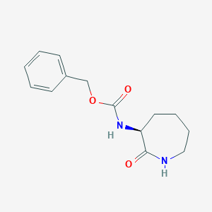 molecular formula C14H18N2O3 B021147 Benzyl (S)-(2-oxoazepan-3-YL)carbamate CAS No. 103478-12-2