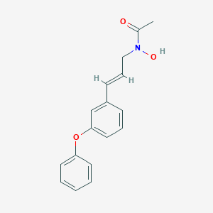 molecular formula C17H17NO3 B021160 N-(3-苯氧基肉桂酰)乙酰羟肟酸 CAS No. 106328-57-8