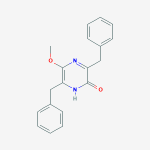 molecular formula C19H18N2O2 B211727 3,6-Dibenzyl-2-hydroxy-5-methoxypyrazine CAS No. 132213-65-1