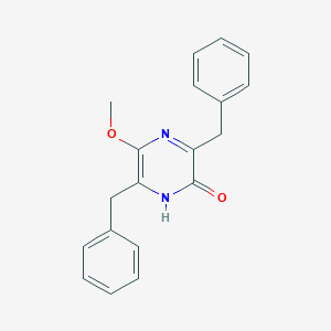 molecular formula C19H18N2O2 B211727 2,5-Dibenzyl-3-hydroxy-6-methoxypyrazine CAS No. 132213-65-1