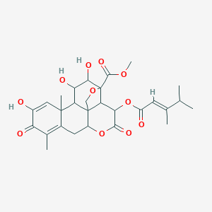 molecular formula C28H34O11 B211781 Dehydrobruceantin CAS No. 53662-98-9