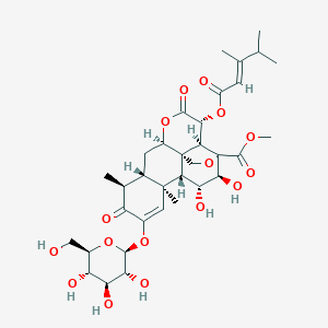 molecular formula C34H46O16 B211787 Bruceantinoside A CAS No. 79439-85-3