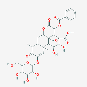 molecular formula C34H40O16 B211789 亚丹紫甙 M CAS No. 101559-99-3