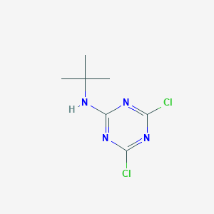 molecular formula C7H10Cl2N4 B021183 N-tert-butyl-4,6-dichloro-1,3,5-triazin-2-amine CAS No. 27282-85-5