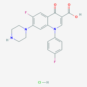 molecular formula C20H18ClF2N3O3 B211896 Sarafloxacin hydrochloride CAS No. 91296-87-6