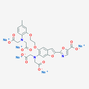 Pentasodium;2-[6-[bis(carboxylatomethyl)amino]-5-[2-[2-[bis(carboxylatomethyl)amino]-5-methylphenoxy]ethoxy]-1-benzofuran-2-yl]-1,3-oxazole-5-carboxylate