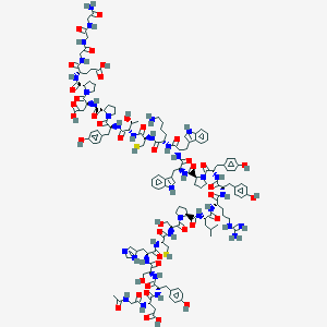 molecular formula C141H187N35O40S2 B211994 Ac-Gly-Asp-Tyr-Ser-His-Cys-Ser-Pro-Leu-Arg-Tyr-Tyr-Pro-Trp-Trp-Lys-Cys-Thr-Tyr-Pro-Asp-Pro-Glu-Gly-Gly-Gly-NH2 