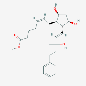 molecular formula C25H36O5 B021206 methyl (Z)-7-[(1R,2R,3R,5S)-3,5-dihydroxy-2-[(E)-3-hydroxy-3-methyl-5-phenylpent-1-enyl]cyclopentyl]hept-5-enoate CAS No. 102130-27-8