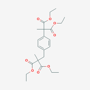 molecular formula C23H32O8 B021229 Diethyl 2-[4-(2,2-Dicarboethoxypropyl)phenyl]-2-methyl Malonate CAS No. 189287-72-7