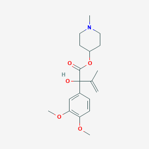 molecular formula C19H27NO5 B021237 1-Methyl-4-piperidyl 3,4-dimethoxyphenyl(isopropenyl)glycolate CAS No. 101710-94-5