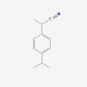 molecular formula C12H15N B021259 2-[4-(Propan-2-yl)phenyl]propanenitrile CAS No. 106112-20-3