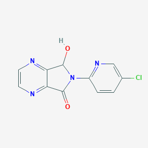 molecular formula C11H7ClN4O2 B021272 6-(5-氯-2-吡啶基)-6,7-二氢-7-羟基-5H-吡咯并[3,4-b]吡嗪-5-酮 CAS No. 43200-81-3