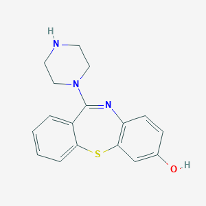 molecular formula C17H17N3OS B021299 6-Piperazin-1-ylbenzo[b][1,4]benzothiazepin-2-ol CAS No. 232597-73-8