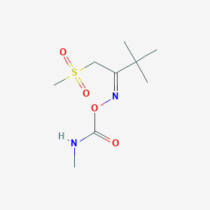 molecular formula C9H18N2O4S B213023 3,3-Dimethyl-1-(methylsulfonyl)-2-butanone O-((methylamino)carbonyl)oxime CAS No. 39184-59-3