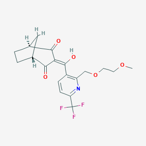 molecular formula C19H20F3NO5 B213067 Bicyclo[3.2.1]oct-3-en-2-one, 4-hydroxy-3-[[2-[(2-methoxyethoxy)methyl]-6-(trifluoromethyl)-3-pyridinyl]carbonyl]- CAS No. 352010-68-5