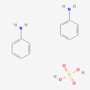 molecular formula C6H7N.1/2H2O4S B213106 Benzenamine, sulfate (2:1) CAS No. 542-16-5