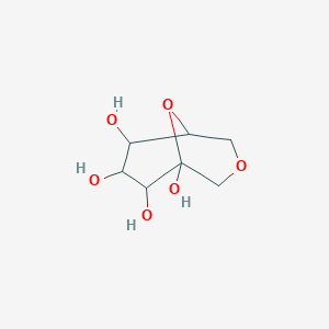 molecular formula C7H12O6 B213187 5-(Hydroxymethyl)-6,8-dioxabicyclo[3.2.1]octane-2,3,4-triol CAS No. 469-90-9