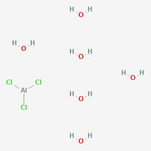 molecular formula AlCl3H12O6 B213189 Aluminum chloride hexahydrate CAS No. 7784-13-6