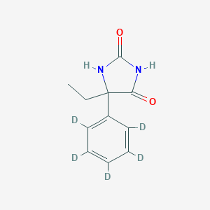 molecular formula C11H12N2O2 B021326 rac N-Desmethyl Mephenytoin-D5 (Major) CAS No. 119458-27-4