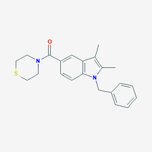 molecular formula C22H24N2OS B213512 (1-BENZYL-2,3-DIMETHYL-1H-INDOL-5-YL)(1,4-THIAZINAN-4-YL)METHANONE 