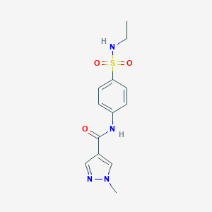 molecular formula C13H16N4O3S B213581 N-{4-[(ethylamino)sulfonyl]phenyl}-1-methyl-1H-pyrazole-4-carboxamide 