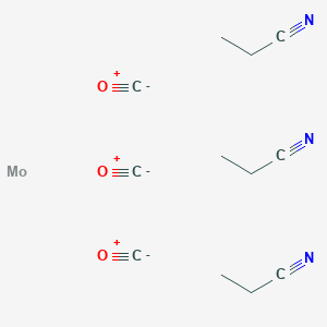 molecular formula C12H15MoN3O3 B021363 Carbon monoxide;molybdenum;propanenitrile CAS No. 103933-26-2
