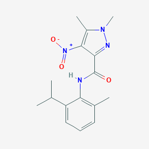 molecular formula C16H20N4O3 B213662 N-(2-ISOPROPYL-6-METHYLPHENYL)-1,5-DIMETHYL-4-NITRO-1H-PYRAZOLE-3-CARBOXAMIDE 