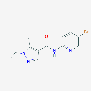 molecular formula C12H13BrN4O B213674 N-(5-BROMO-2-PYRIDYL)-1-ETHYL-5-METHYL-1H-PYRAZOLE-4-CARBOXAMIDE 