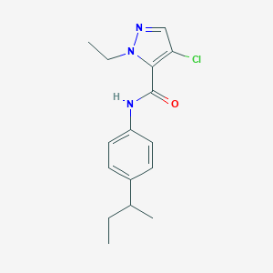 molecular formula C16H20ClN3O B213757 N-[4-(SEC-BUTYL)PHENYL]-4-CHLORO-1-ETHYL-1H-PYRAZOLE-5-CARBOXAMIDE 