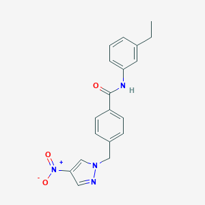 molecular formula C19H18N4O3 B213771 N-(3-ethylphenyl)-4-[(4-nitro-1H-pyrazol-1-yl)methyl]benzamide 