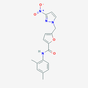 molecular formula C17H16N4O4 B213774 N-(2,4-DIMETHYLPHENYL)-5-[(3-NITRO-1H-PYRAZOL-1-YL)METHYL]-2-FURAMIDE 