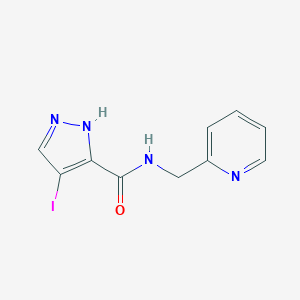 molecular formula C10H9IN4O B213862 4-iodo-N-(2-pyridinylmethyl)-1H-pyrazole-3-carboxamide 