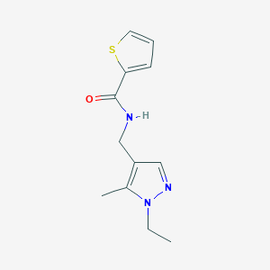 molecular formula C12H15N3OS B213870 N-[(1-ethyl-5-methylpyrazol-4-yl)methyl]thiophene-2-carboxamide 