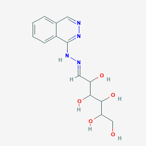 molecular formula C14H18N4O5 B021390 (6E)-6-(phthalazin-1-ylhydrazinylidene)hexane-1,2,3,4,5-pentol CAS No. 881180-23-0