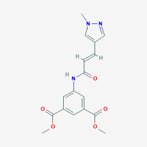 molecular formula C17H17N3O5 B213922 DIMETHYL 5-{[(E)-3-(1-METHYL-1H-PYRAZOL-4-YL)-2-PROPENOYL]AMINO}ISOPHTHALATE 