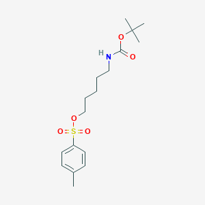 molecular formula C17H27NO5S B021396 叔丁基 N-[5-(甲苯磺酰氧基)戊基]氨基甲酸酯 CAS No. 118811-34-0