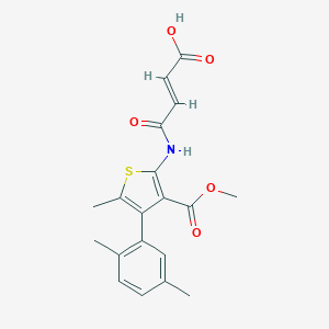 molecular formula C19H19NO5S B213989 (E)-4-{[4-(2,5-DIMETHYLPHENYL)-3-(METHOXYCARBONYL)-5-METHYL-2-THIENYL]AMINO}-4-OXO-2-BUTENOIC ACID 