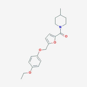 molecular formula C20H25NO4 B214075 (5-((4-Ethoxyphenoxy)methyl)furan-2-yl)(4-methylpiperidin-1-yl)methanone 