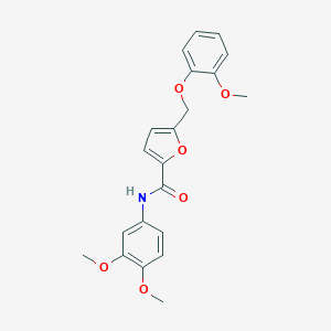 molecular formula C21H21NO6 B214077 N-(3,4-dimethoxyphenyl)-5-[(2-methoxyphenoxy)methyl]furan-2-carboxamide 