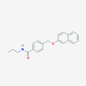 molecular formula C21H21NO2 B214099 4-[(2-NAPHTHYLOXY)METHYL]-N~1~-PROPYLBENZAMIDE 