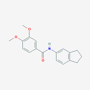 molecular formula C18H19NO3 B214155 N-(2,3-dihydro-1H-inden-5-yl)-3,4-dimethoxybenzamide 