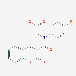 molecular formula C19H14BrNO5 B214158 METHYL 2-[N-(4-BROMOPHENYL)-1-(2-OXO-2H-CHROMEN-3-YL)FORMAMIDO]ACETATE 