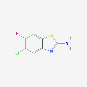 molecular formula C7H4ClFN2S B021419 5-氯-6-氟-1,3-苯并噻唑-2-胺 CAS No. 101337-92-2