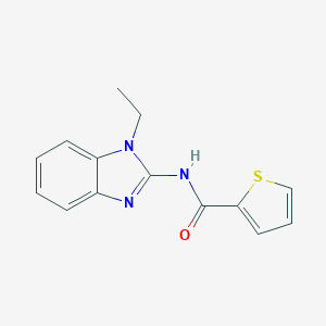 molecular formula C14H13N3OS B214218 N-(1-ETHYL-1H-13-BENZODIAZOL-2-YL)THIOPHENE-2-CARBOXAMIDE 