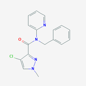 molecular formula C17H15ClN4O B214265 N-BENZYL-4-CHLORO-1-METHYL-N-(2-PYRIDYL)-1H-PYRAZOLE-3-CARBOXAMIDE 