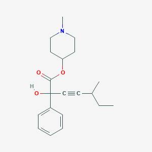 molecular formula C20H27NO3 B021444 1-Methyl-4-piperidyl phenyl(3-methyl-1-pentynyl)glycolate CAS No. 101711-09-5